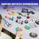 EPUMP Rock Painting Kit for Kids – Glow-in-The-Dark Arts & Crafts Set for Boys & Girls Ages 6-12, DIY Crafts Creative Painting Toys, Fun Art Supplies for Kids Activities & Birthday Gifts by TinyTreasures Baby Boutique
