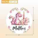 Custom Baby Crib Bedding Set - 5 Pcs Personalized Name Pink Dinosaurs Crib Set for Infants Toddlers Girls - Soft Double Layer Nursery Bedding Set - Customized Present for Birthday Baby Shower by TinyTreasures Baby Boutique