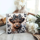 Highland Cow Decor, Highland Cow Gifts for women, Highland Cow Nursery Decor, Wooden Box Decor Sign for Home Farmhouse Office Living Room Table Shelf Tiered by CozyNest Decor