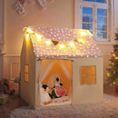 INFANS Kids Play Tent with Glow in The DarkWashable Mat Star Light Windows, Anti-Trip Large Playhouse Toys for Children Boys Girls, Indoor Outdoor Princess Tents Castle for Toddlers (Fluorescent Pink) by TinyTreasures Baby Boutique