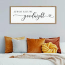 comurdyo Always Kiss Me Goodnight Sign for Bedroom Above bed Wall Decor 40''×15'' Large Wood Frame For Couples Over Bed Hanging Wall Art (Wood) by CozyNest Decor