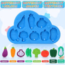 Baby Bath Toys, 100% Silcone Mold Free Vegetable Bath Toys, Soft Toddlers Floating Bathtub Toy, No Hole Tub Water Toys, Shape Sorting&Matching Educational Learning Toys Gift for Boys Girls Kids by TinyTreasures Baby Boutique