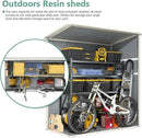 Aoxun Outdoor Storage Shed 5 x 3FT, Resin Shed with Floor and Lockable Door, Plastic Sheds for Garbage Can, Tool, Accessories, Lawn, Garden - Grey by GreenHaven Gardens