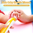 Baby Nail Trimmer Electric, 6 in 1 Baby Nail File Clippers Infant Grooming Kit Manicure Set for Toddler or Adults, Yellow by TinyTreasures Baby Boutique