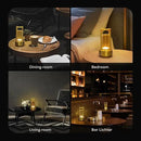 Portable Metal Table Lamp for Indoor/Outdoor ,Rechargeable Cordless LED Lamp, 3-Colour Infinitely Dimming Battery Powered Small Desk Lamp, Restaurant/Bedroom/Bar/Coffee/Camping Light (Gold Set of 2) by CozyNest Decor