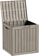 30 Gallon Waterproof Deck Boxes for Outdoor - Compact Resin Patio Storage Boxes, Pool Storage Bin with Lock for Cushions & Tools, UV-Resistant, Slate Grey by GreenHaven Gardens