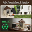 Bird Feeder with Camera, 2K HD Live Video, Smart Bird Cam Solar Powered with AI Birds Species Identification, Auto Capture Video, Instant Arrival Alerts, Best Gifts for Mom Dad by CozyNest Decor