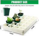 5 Pack Nursery Pot Tray, Carrying and Holding Plant Tray for Pot 24 Cell Carrying Holder Drainage Watering Plant Tray (White) by GreenHaven Gardens