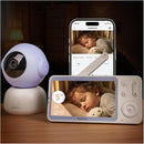 BOIFUN 2K HD 5-Inch Split-Screen, Smart WiFi Baby Monitor with Camera and Audio, Smartphone APP, AI Motion & Cry Detection, Night Vision, 360° Auto Tracking,Humidity &Temperature Detection,2-Way Talk by TinyTreasures Baby Boutique