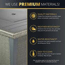 42'' Propane Fire Pit Table, 50,000 BTU Outdoor Gas Fire Table with Lid, Square Aluminum Fire Table with Wind Guard and Weather Cover, 2 in 1 Rattan Firepit Table for Outside Patio, Backyard, Gray by GreenHaven Gardens