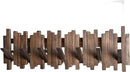 Natural Wood Wall Mounted Piano Coat Rack| Coat Rack Wall Mount| Flip Down Wall Hook Rack 7 Hooks| Entryway Wall Art Hook,Made of Acacia Wood (Wood Wax Oil Dyed Walnut Color).Wall Art by CozyNest Decor