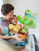 Cactus Baby Toy can be Adjusted Volume, Dancing Singing Musical Gift with LED Light. Baby Toy for Kids Talking Smart Toys, Talking Cactus Exquisite Yarn Bag Packaging by TinyTreasures Baby Boutique