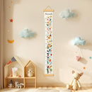 Personalized Name Growth Chart for Kids, Flower Canvas Height Chart Ruler Removable Hanging Wall Ruler Measurement Chart for Home Decoration, Waterproof Measuring Board, Foldable by TinyTreasures Baby Boutique