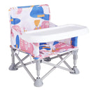 Portable Baby Booster Seat with Tray, Toddler Booster seat for Dining, Camping, Travel, Baby Beach Chair 6 Months to 3 Years Old Indoor Outdoor Use CH2408 by TinyTreasures Baby Boutique