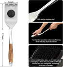 Grill Brush and Scraper, Dual Grip Design,Extra Strong BBQ Cleaner Accessories,Safe Nylon Bristles Barbecue Triple Scrubbers Cleaning Brush for Cast Iron Grates/Porcelain/Charcoal Grill by GreenHaven Gardens