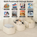 Large Storage Baskets for Organizing Shelves, Woven Cotton Rope Bins for Baby Nursery Organization, Book Toy Towel Organizer, 17"x13"x9.5", 3 Packs, Off White by TinyTreasures Baby Boutique