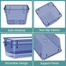 WOWBOX 25 PCS Plastic Drawer Organizer Set, 4 Sizes Desk Drawer Divider Organizers and Storage Bins for Makeup, Jewelry, Gadgets for Kitchen, Bedroom, Bathroom, Office, Clear Dark Blue by TinyTreasures Baby Boutique