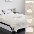Chunky Knit Blanket - Luxury Soft Cozy Extra Large Size (80 * 90) Throw Blanket,100% Woven Blanket Rope Knot Throw Blanket for Couch, Sofa, Home Decor, Gift - Machine Washable（Milk White ） by CozyNest Decor