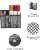 Neudeco Locker Accessories and Decor Kit, Including Mesh Shelf, Organizer, Magnetic Basket and Pen Holder, Suitable for School, Work, Kitchen, Bathroom, (Pack of 4, Grey) by CozyNest Decor