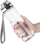 OLDLEY 25 oz Water Bottle, Motivational Water Bottle with Time Marker, Sports Water Bottle With Strap, Leakproof & BPA Free Large Water Bottles for School, Gym, Travel, Outdoor, Tritan,Transparent by CozyNest Decor