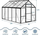 8x10 FT Outdoor Walk-in Greenhouse with Durable polyethylene Cover, Lockable Door, Adjustable roof Vent, and Ground Anchors. A Large, Sturdy Backyard Greenhouse Ideal for Patio, Lawn, and Gardening. by GreenHaven Gardens