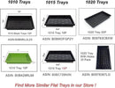 Plant Growing Nursery, Standard 1020 Trays Plastic Seeds Starter Trays Sturdy Self Seedling Tray for Microgreens Indoor Nursery Pots (10-Pack, 21.6"×11.2", 2.52" Deep, no Holes) by GreenHaven Gardens