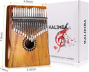 Kalimba Thumb Piano 17 Keys, Portable Mbira Finger Piano Gifts for Kids and Adults Beginners Wood by TinyTreasures Baby Boutique