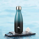 Insulated Water Bottles,12 oz Double Wall Stainless Steel Vacumm Metal Flask for Sports Travel,Indigo Black by CozyNest Decor