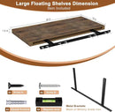 12 Inch Deep Floating Shelves for Wall 3 Pack Floating Shelves Large Storage Space Wall Mount Shelf for Living Room Kitchen Bathroom 30" W x 12" D x 1.2" H Rustic Brown by CozyNest Decor