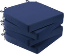 AAAAAcessories Outdoor Seat Cushions for Chairs, Waterproof, Fade-Resistant Patio Furniture Replacement Cushions, 17" x 16" x 2", Set of 4, Navy Blue by GreenHaven Gardens