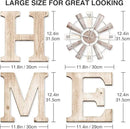 Farmhouse Home Signs with Windmill Clock Wall Decor Rustic Home Letters Wall Art for Living Room Kitchen Entryway Dining Room Bedroom (water-white) by CozyNest Decor