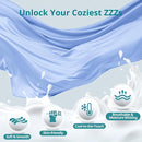 Sasttie Pregnancy Pillows for Sleeping, U Shaped Cooling Full Body Pillow with Removable Cover, Pregnant Women Must Haves, Maternity Essential, Light Blue by TinyTreasures Baby Boutique