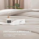 Litanika Comforters Super King Size Linen, 3 Pieces Lightweight Solid Bedding Set & Collections, All Season Fluffy Bed Set (120x120In Comforter & 2 Pillowcases) by CozyNest Decor