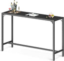 ODK 55 Inch Outdoor Bar Table, Patio Counter Bar Height Table with Weather Resistant Waterproof Top for Garden, Hot Tub, Yard, Balcony, Poolside, Indoor (Black) by CozyNest Decor