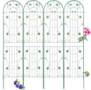 4 Pack Metal Garden Trellis 86.7" H Garden Fence Rustproof Trellis for Climbing Plants Support Roses Flower Outdoor Lawn Green-Blue Tall Trellis by GreenHaven Gardens