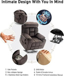 Large Power Lift Chairs Recliners for Elderly with Heated and Massage, Lazy Boy Recliner Chair with 26in Extra Wide Seat, Hidden Cup Holder, Side Pocket by CozyNest Decor