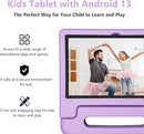 Kids Tablet 10 Inch, Tablet for Kids Android 13, 4GB+64GB, 8-Core CPU, WiFi 6, 12H Battery Life, Parental Control, 1280 * 800 HD Display, Dual Cameras, Shockproof Case, Pre-Installed Educational Apps by TinyTreasures Baby Boutique