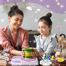 Pottery Wheel for Kids，Art Supplies Arts & Crafts Kit, Crafts Toys for Girls 8-12, Pottery Studio Craft Kit with 4 Pack Air-Dry Clay,Girls Toys Birthday Christmas Gift for Kids Ages 6 7 8 9 10 11 12+ by TinyTreasures Baby Boutique