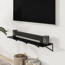 Heimlove Deep Floating Shelves for Wall, 12 Inch Deep Floating Shelves Set of 3, 16W x 12D Wood Wall Shelves, Wide Wood Shelves with Metal Bracket for Living Room, Kitchen, Office, Bedroom - Black by CozyNest Decor