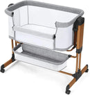 Ezebaby 3-in-1 Baby Bassinet, Rocking Baby Bassinets Bedside Sleeper, Adjustable Portable Crib for Newborn Infant with Wheels Storage Basket and Mesh Sides by CozyNest Decor