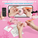 Crochet Kit for Beginners, Learn to Crochet, Include Easy Knitting Soft Yarn, Step-by-Step Video Tutorial, Hook, Holiday Birthday Gift for Adults and Kids(Happy Axolotl) by TinyTreasures Baby Boutique