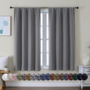 Simplebrand Ava Light Grey Short Blackout Curtains for Bedroom 54 Inches Long 2 Panels Set, Solid Thermal Insulated, Energy Saving Window Treatment Curtains Blackout Drapes, W40 x L54 Inch, Light Grey by TinyTreasures Baby Boutique