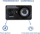 ProCom MN200TBA-B Ventless Natural Gas Blue Flame Space Heater with Thermostat Control for Home and Office Use, 20000 BTU, Heats Up to 950 Sq. Ft., Includes Wall Mount and Base Feet, White by CozyNest Decor