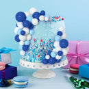 75 Pieces Cake Balls Topper Decorations Foam Cupcake Topper Mini Balloon Cake Topper Balls Cake Picks for Cake Deco Birthday Party Wedding（Royal Blue, Light Blue, White） by TinyTreasures Baby Boutique