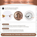 4 Inch Outdoor Thermometer, Outside Temperature Gauge Decorative for Patio, Window, Greenhouse, Garage, Brass Swivel Thermometer (4inch Thermometer) by GreenHaven Gardens