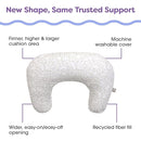 Boppy Nursing Pillow - Ergonomic Bottle & Breastfeeding Pillow with High, Firm, Large Area, Water-Repellent Cushion with Washable Cover; Baby Safety Alliance Verified - Cream Retro Squiggles by TinyTreasures Baby Boutique