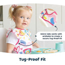 Tiny Twinkle Mess Proof Baby Bib - Waterproof & Lightweight Baby-Led Weaning Apron | 100% Recycled Polyester, Easy Clean & Machine Washable (Petite Safari, Small 6-24 Months) by TinyTreasures Baby Boutique