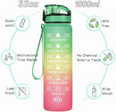 Enerbone Water Bottle, Leakproof BPA & Toxic Free, Motivational Water Bottle with Times to Drink and Straw, Fitness Sports Water Bottle with Strap for Office, Gym, Outdoor Sports by CozyNest Decor