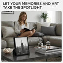 Homeforia Black Picture Frame 8.5 x 11, High End Metal 8.5x11 Poster Frames with Mat 6x8 Photo, 8.5 x 11 Frame Matted to 6 by 8 Art, 8.5by11 Wall or Tabletop Frames, Tempered Glass, Wall Kit, Set of 1 by CozyNest Decor