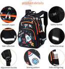 Cusangel Backpack for Boys Girls School Bookbags,Kindergarten Elementary Middle School Lightweight Waterproof Multifunctional Large Capacity for Backpack (16 inch Space Fun Prints) by TinyTreasures Baby Boutique